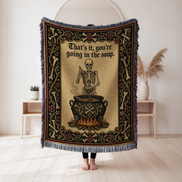 The Soup Pot Skeleton Blanket