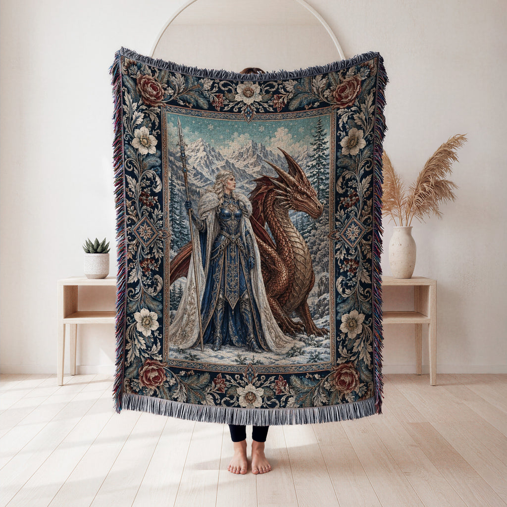 The Frost Queen & Dragon Blanket
