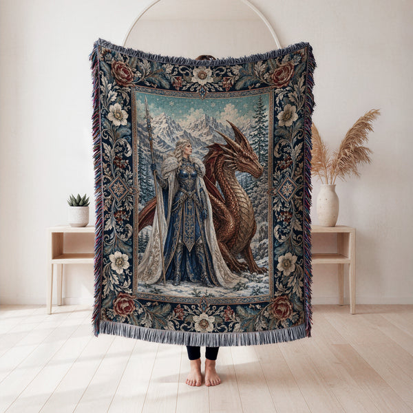 The Frost Queen & Dragon Blanket