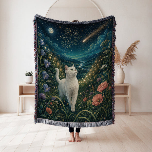 Starlit Meadow Cat Blanket