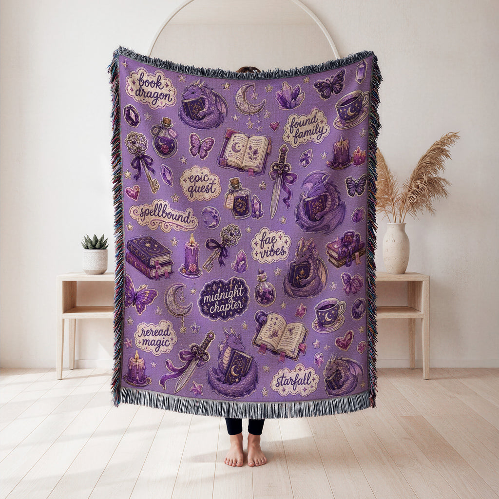 Purple Fantasy Reader Pattern Blanket
