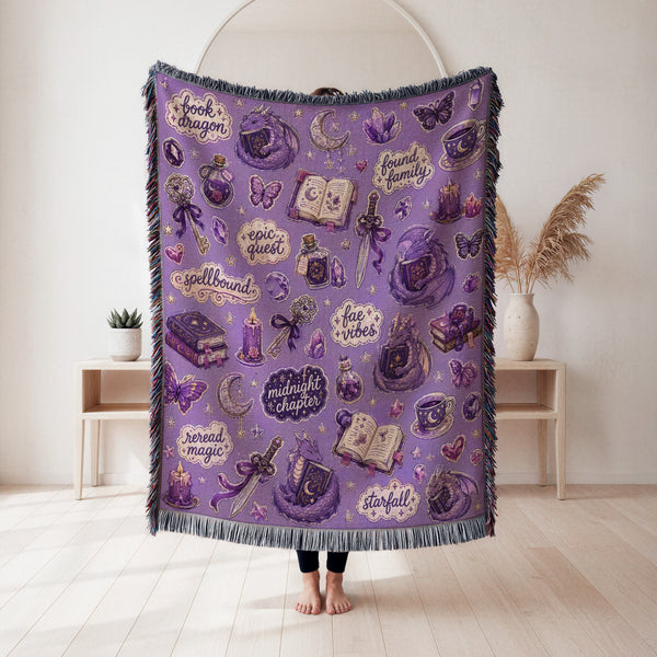 Purple Fantasy Reader Pattern Blanket