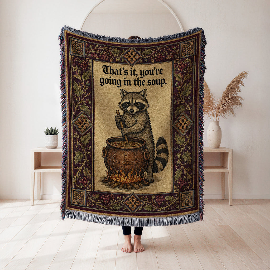 The Soup Pot Raccoon Blanket