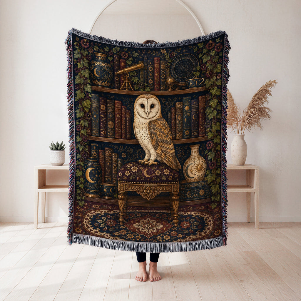The Astronomer's Owl Library Blanket
