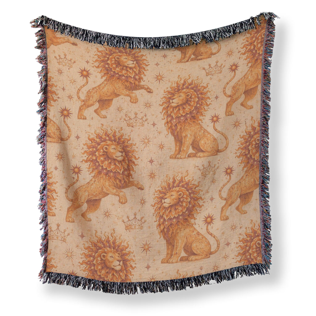 Leo Sunlit Lion Pattern Blanket