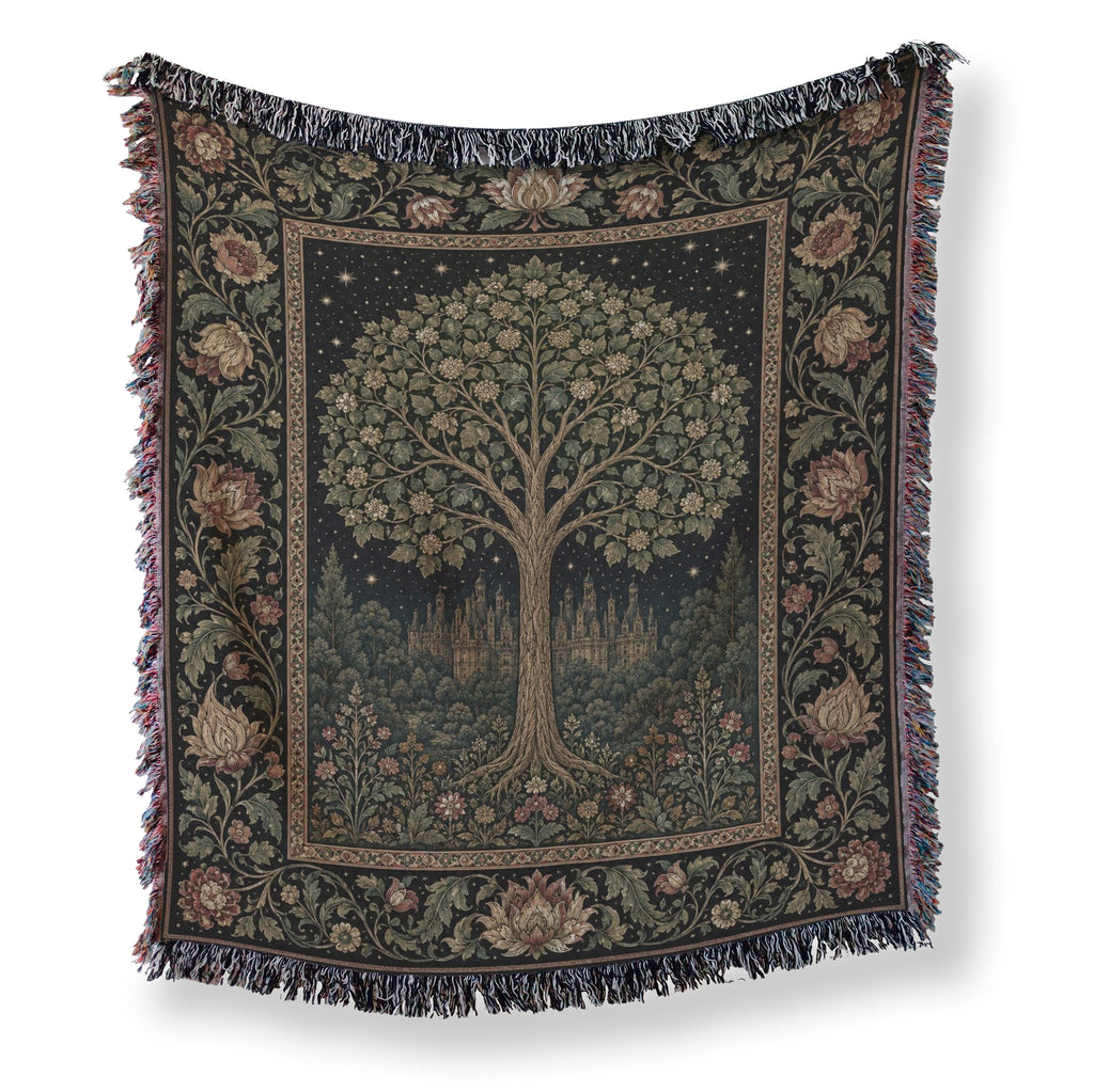 The Moonlit Palace Tree Blanket