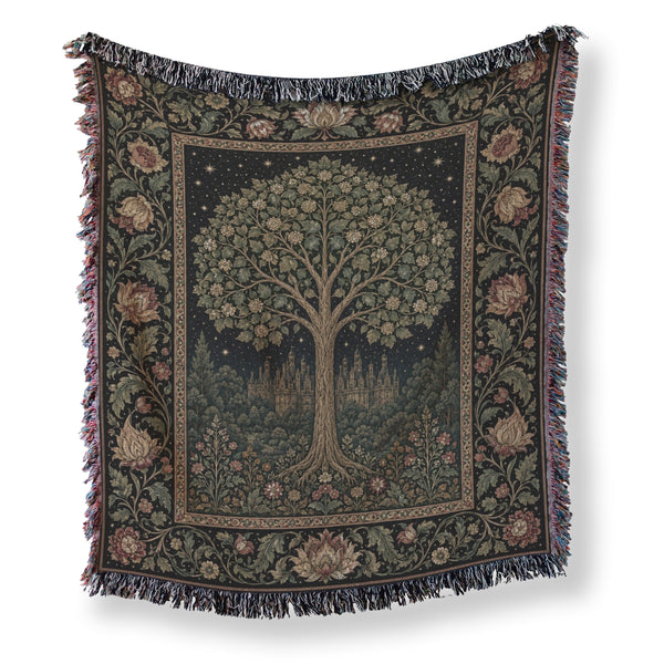 The Moonlit Palace Tree Blanket