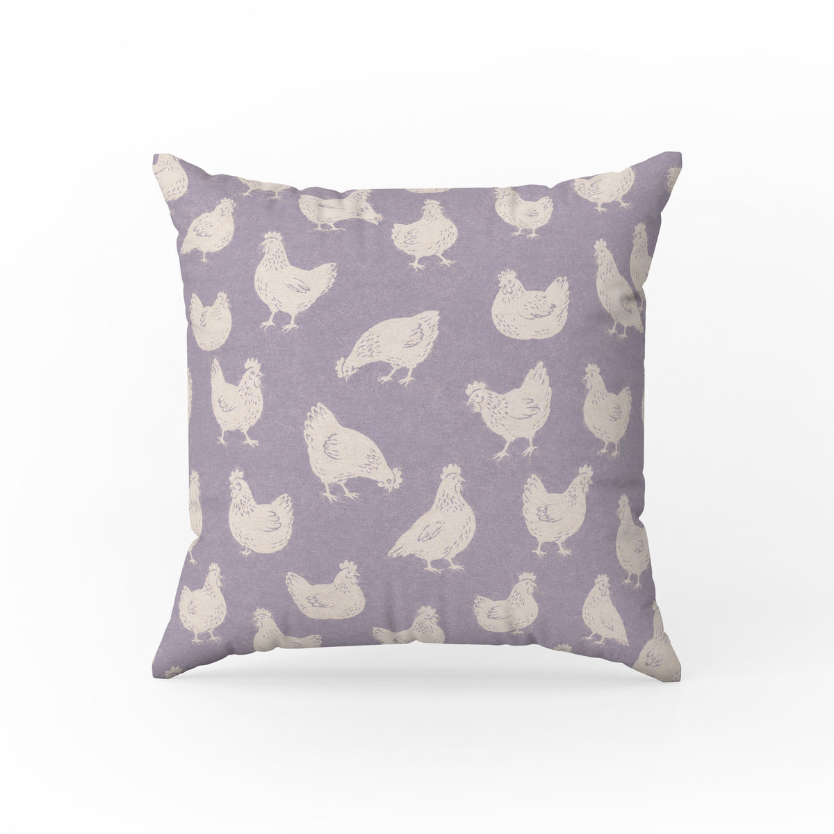 Little Hens – Lavender Farmhouse Pillow Main image