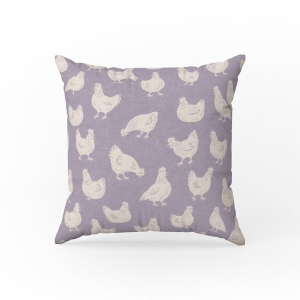 Little Hens – Lavender Farmhouse Pillow