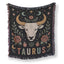 Taurus Moonlit Bull & Roses Blanket