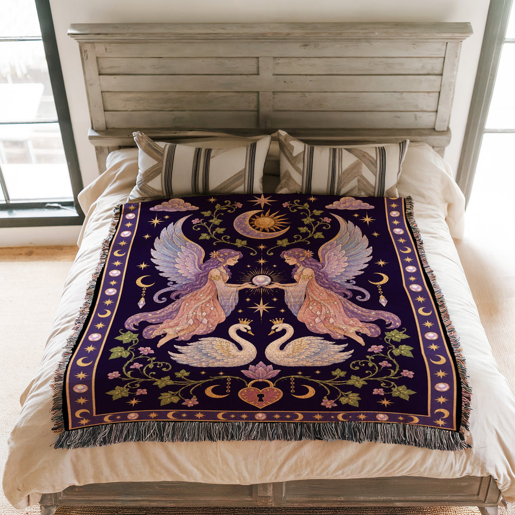 Celestial Swan Fairies Blanket