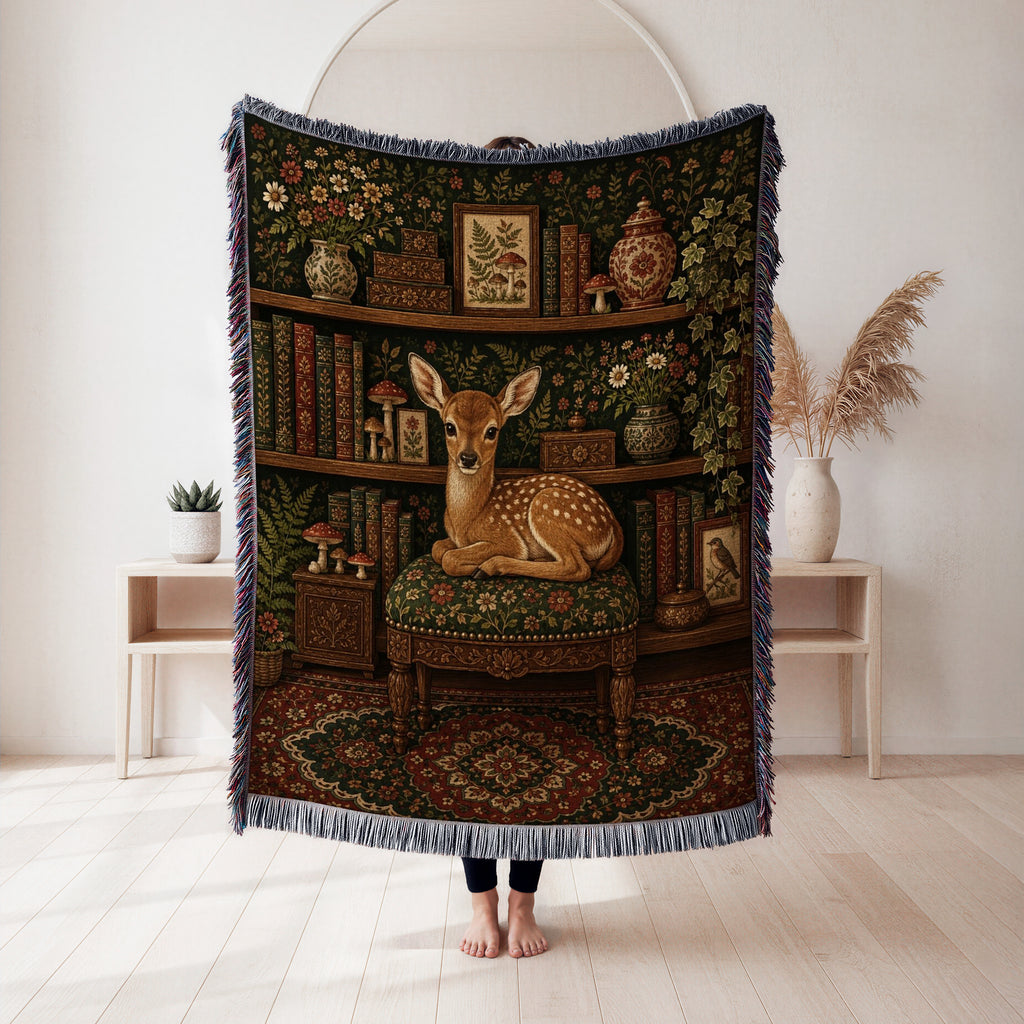 The Woodland Deer Library Blanket