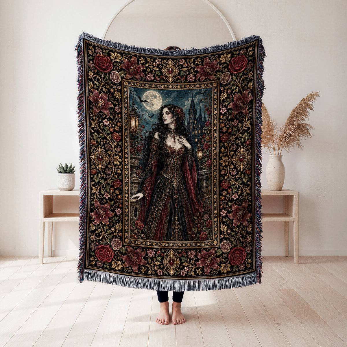 Crimson Vampire Countess Blanket