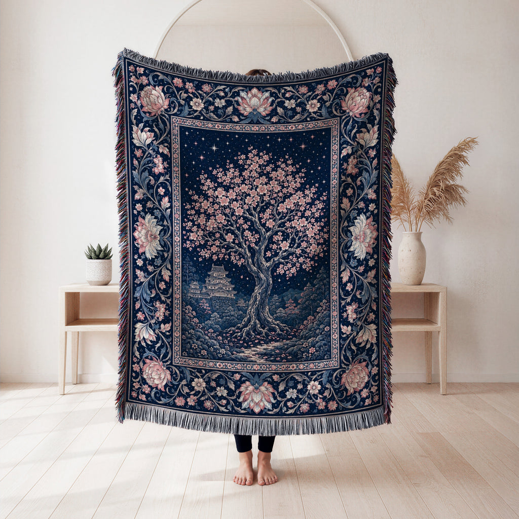 Cherry Blossom Castle Blanket