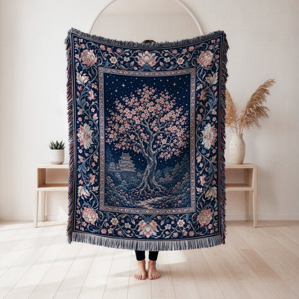 Cherry Blossom Castle Blanket