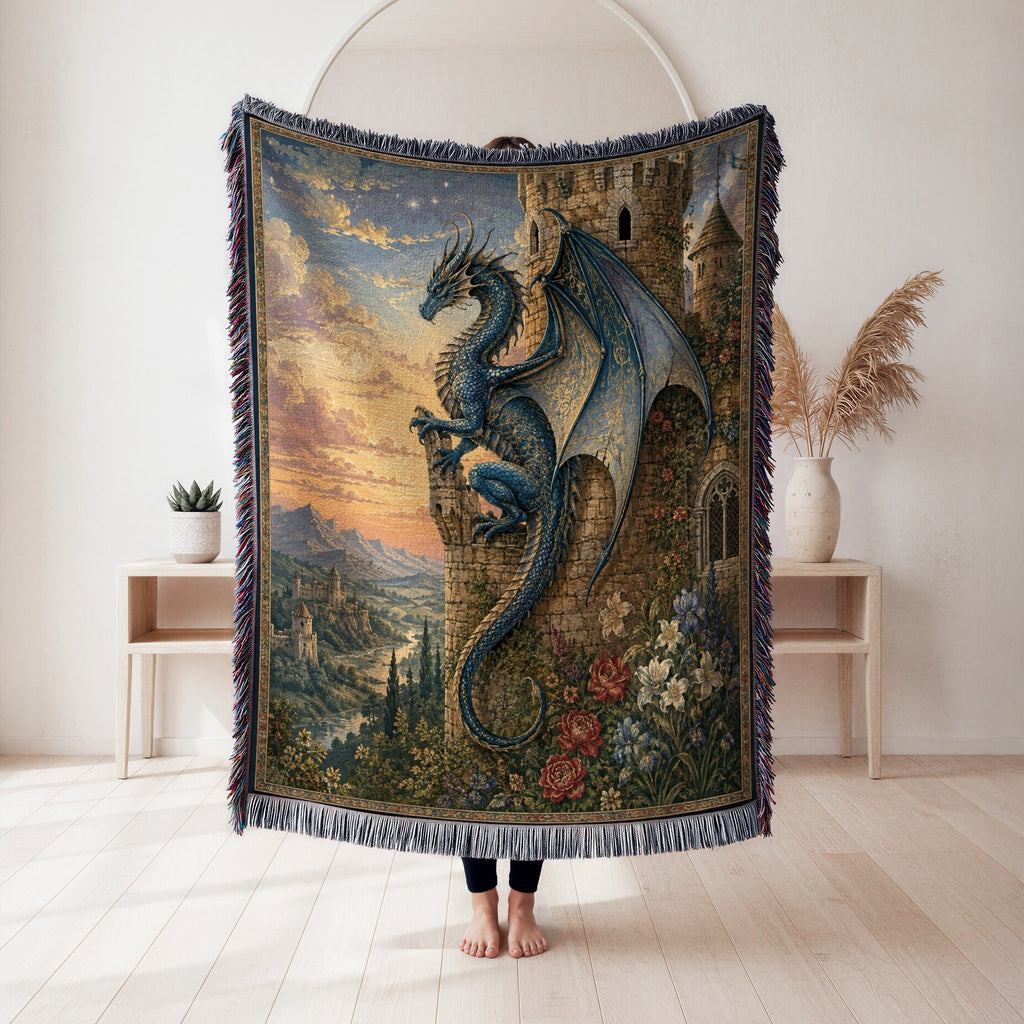 The Dragon of the Rose Tower Blanket