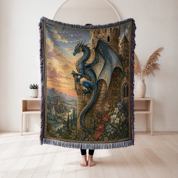 The Dragon of the Rose Tower Blanket