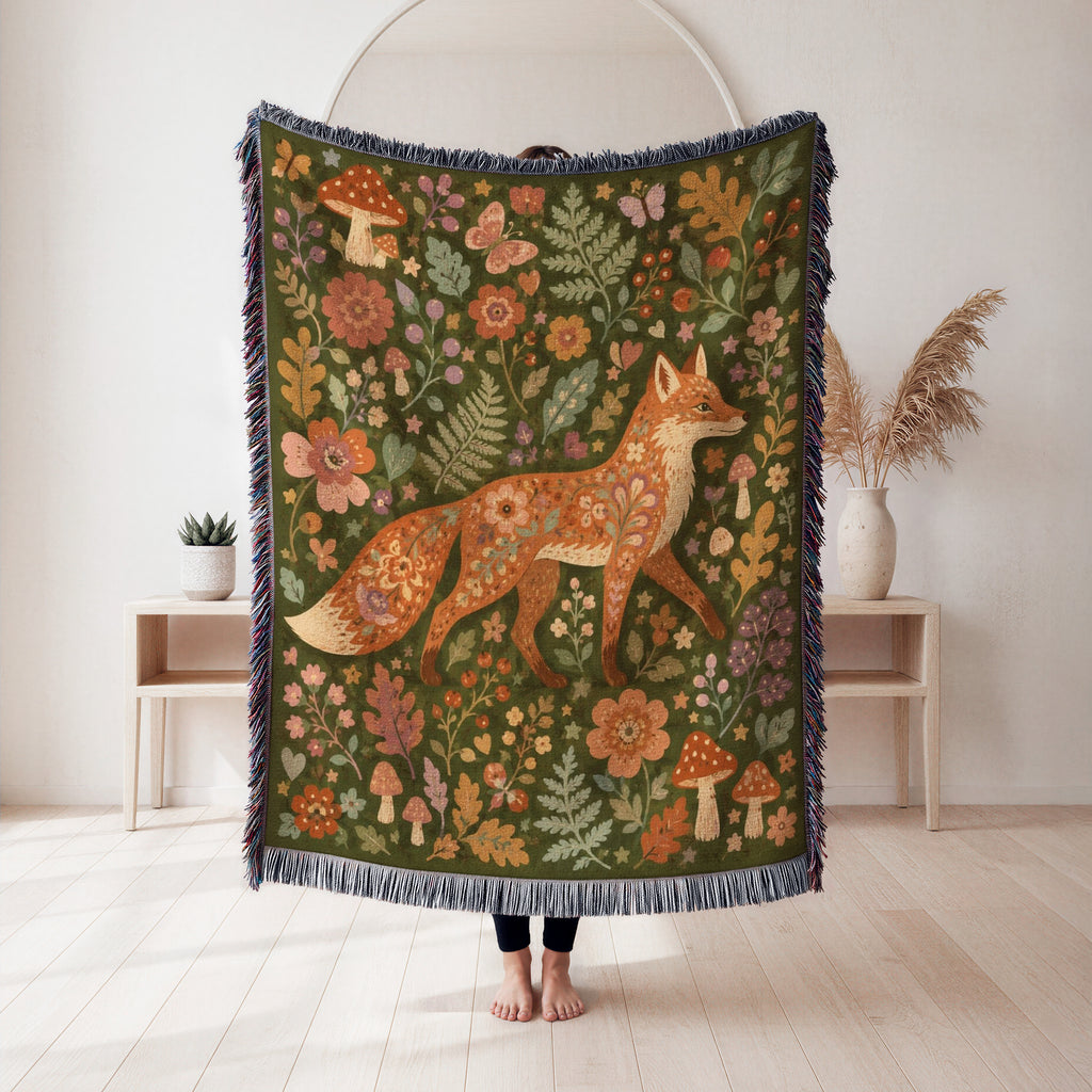 Autumn Fox Garden Blanket