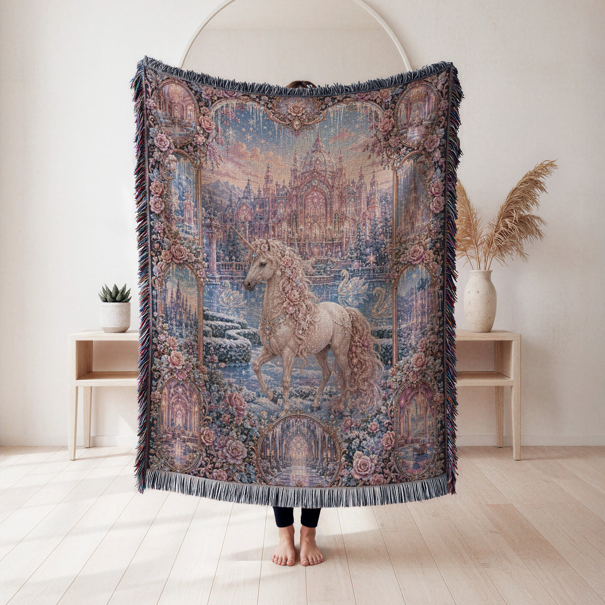 Rose Palace Unicorn Blanket