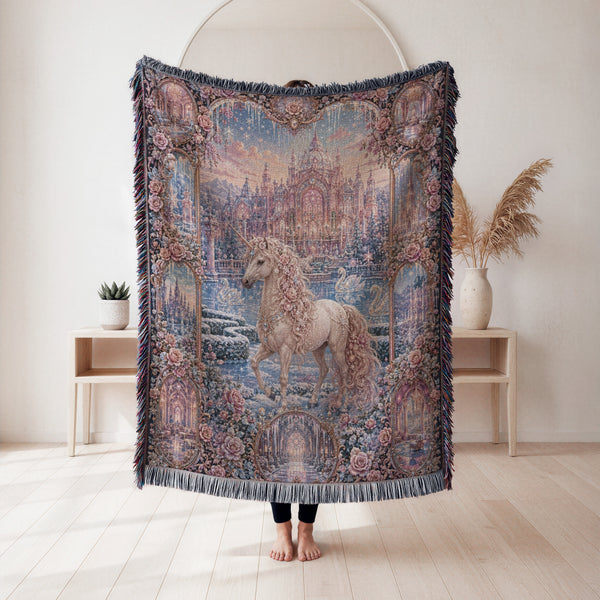 Rose Palace Unicorn Blanket