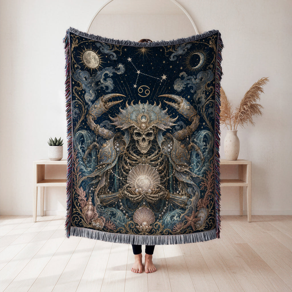 Cancer Pearlkeeper – Gothic Zodiac Blanket