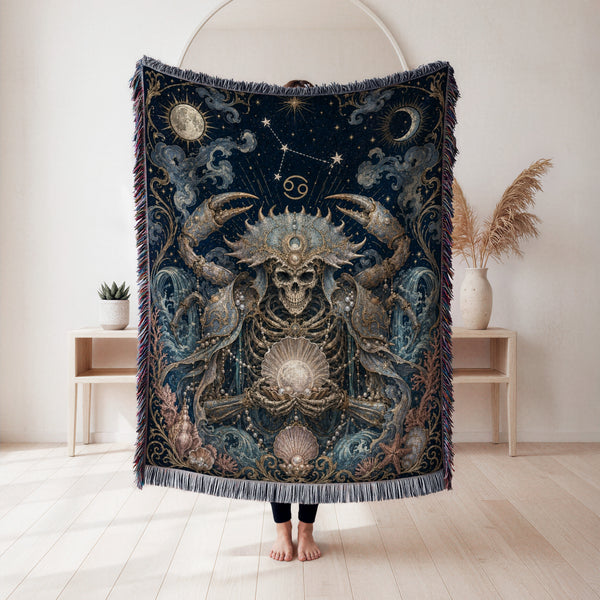 Cancer Pearlkeeper – Gothic Zodiac Blanket