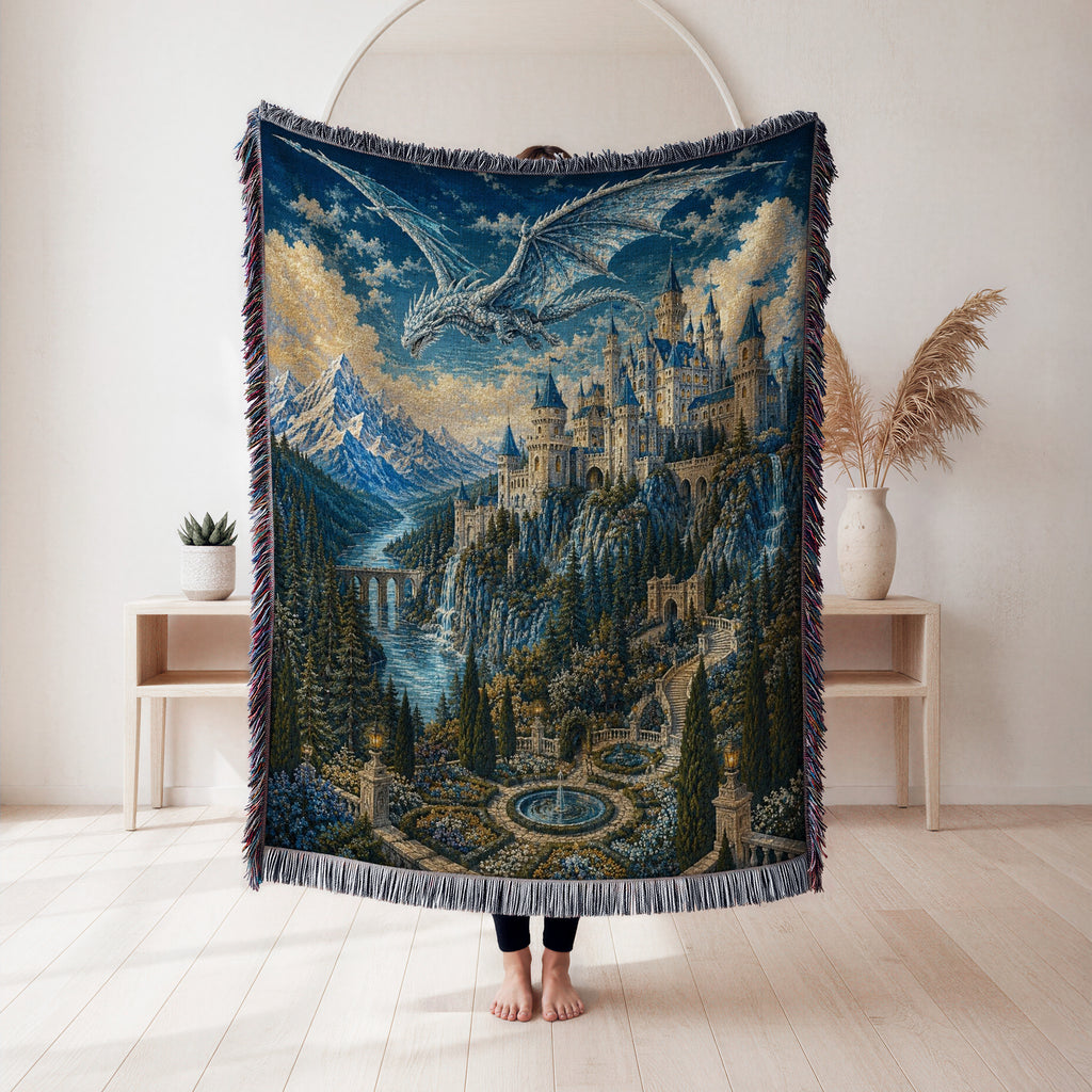 The Dragon Over the Sapphire Keep Blanket