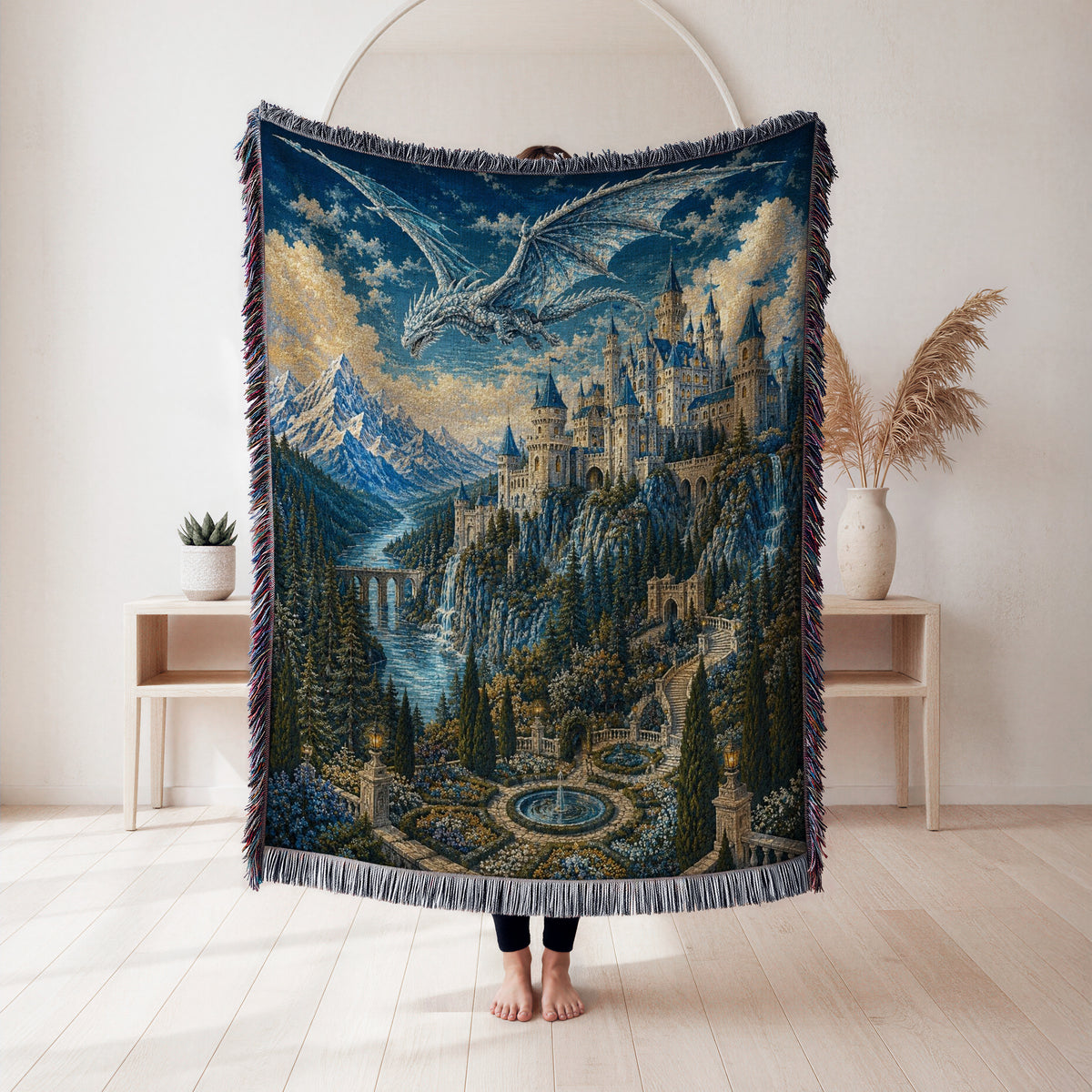 The Dragon Over the Sapphire Keep Blanket