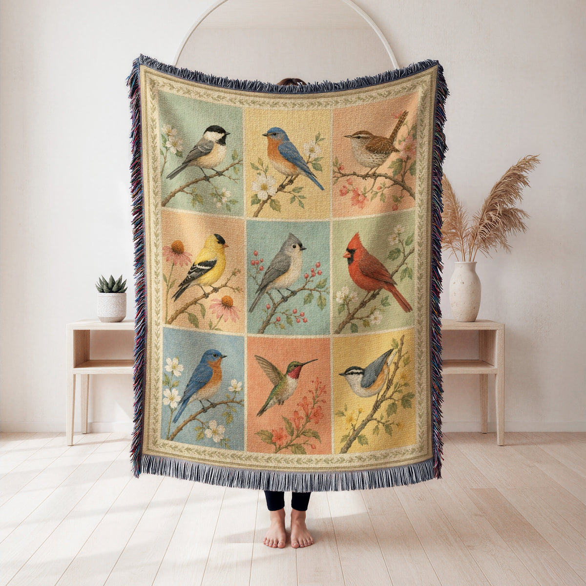 Vintage Songbirds Blanket