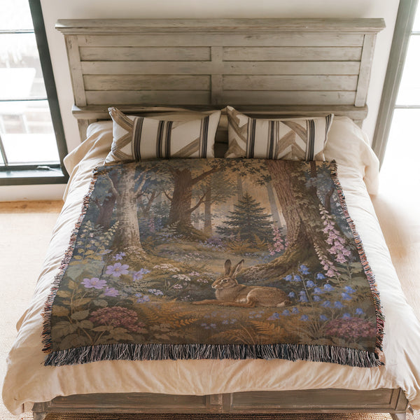 Bluebell Hare Forest Blanket