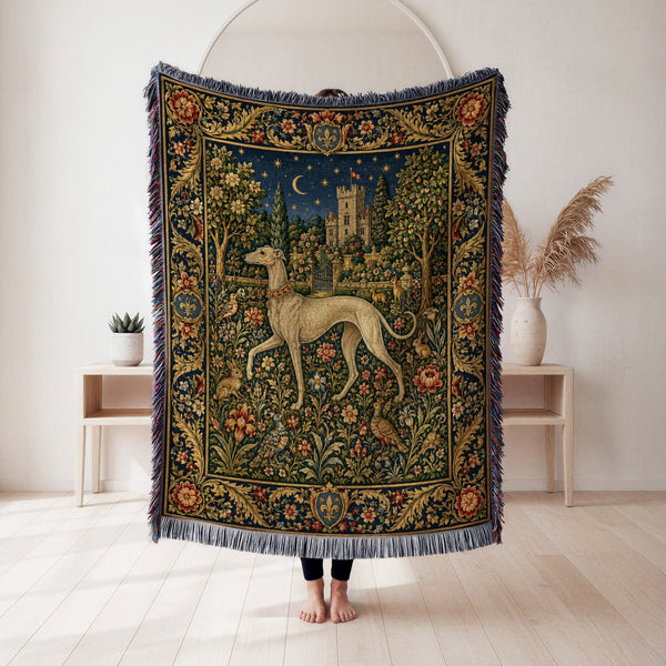 The Moonlit Hound Garden Blanket