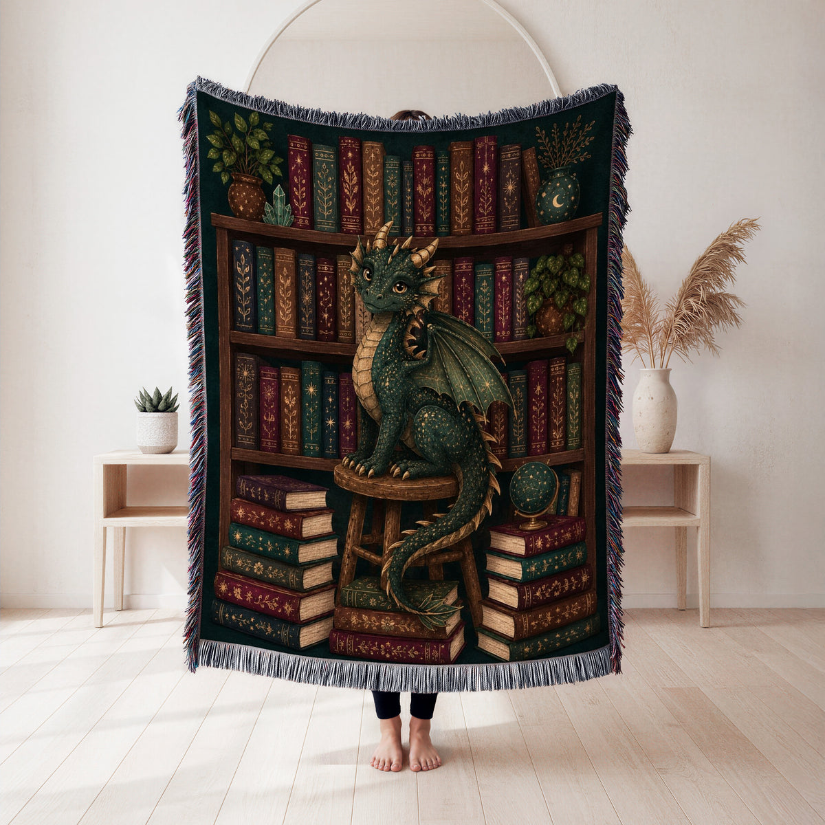 Emerald Dragon Library Blanket