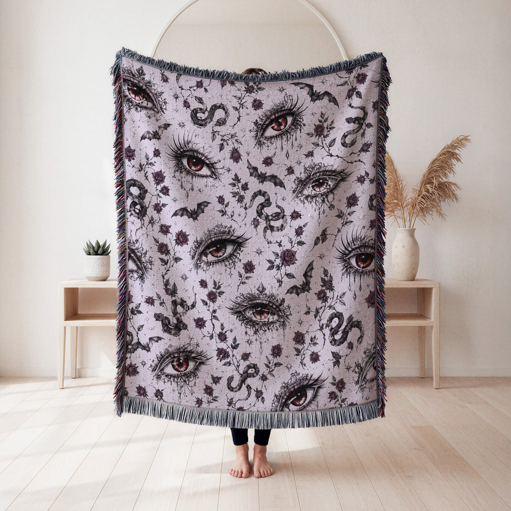 All-Seeing Eyes Gothic Pattern Blanket