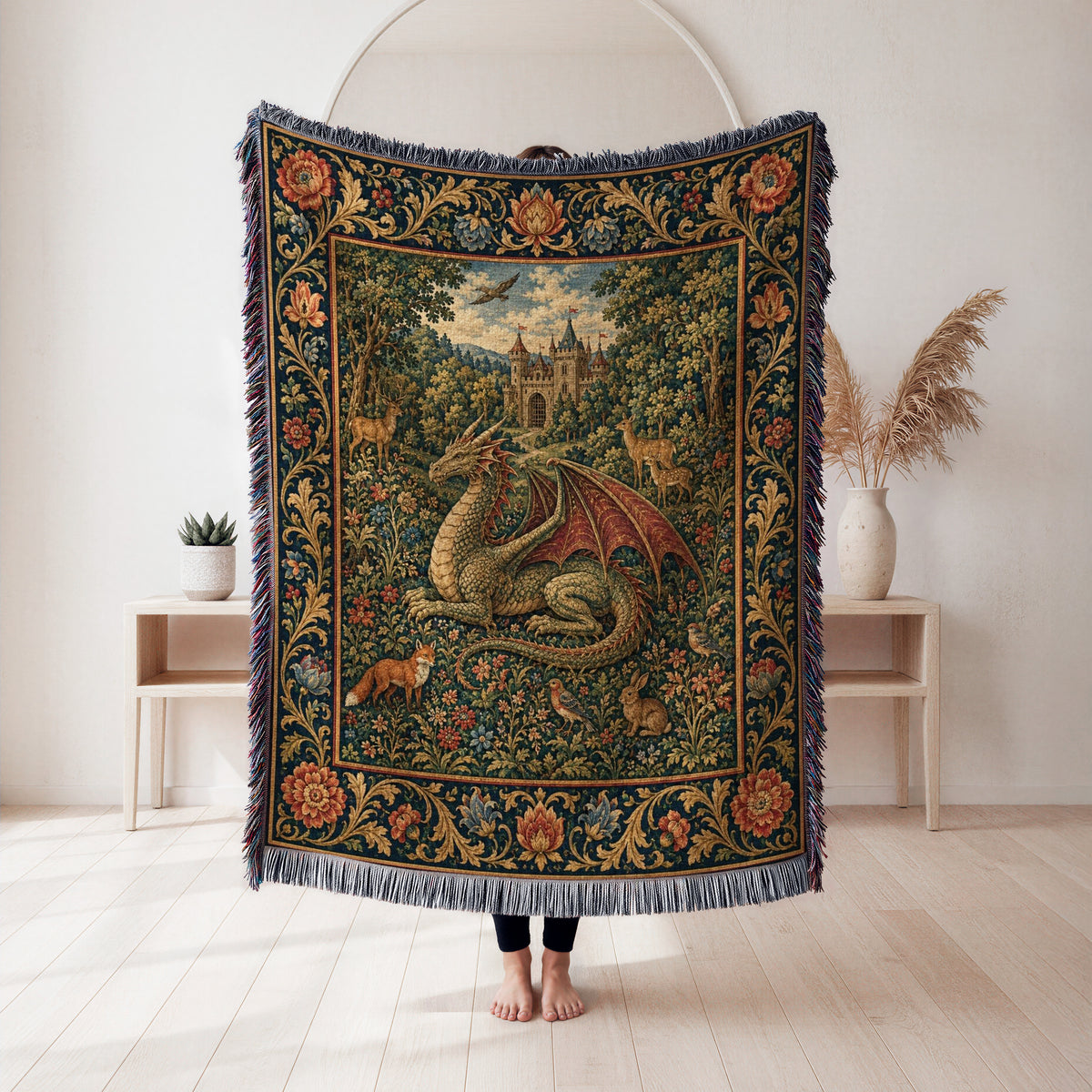 The Castle Garden Dragon Blanket