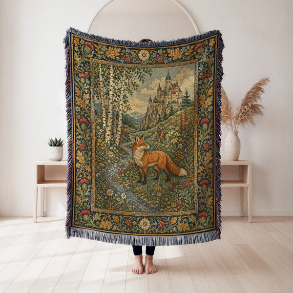 The Fox Beneath the Hilltop Castle Blanket