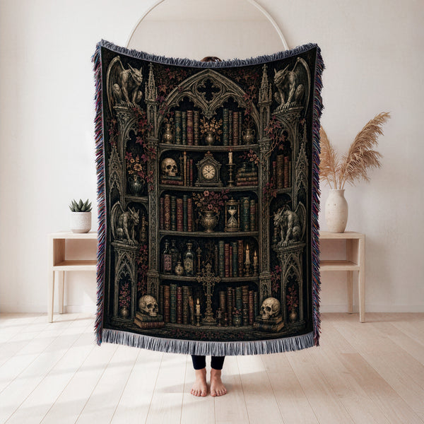 Gargoyle Gothic Library Blanket