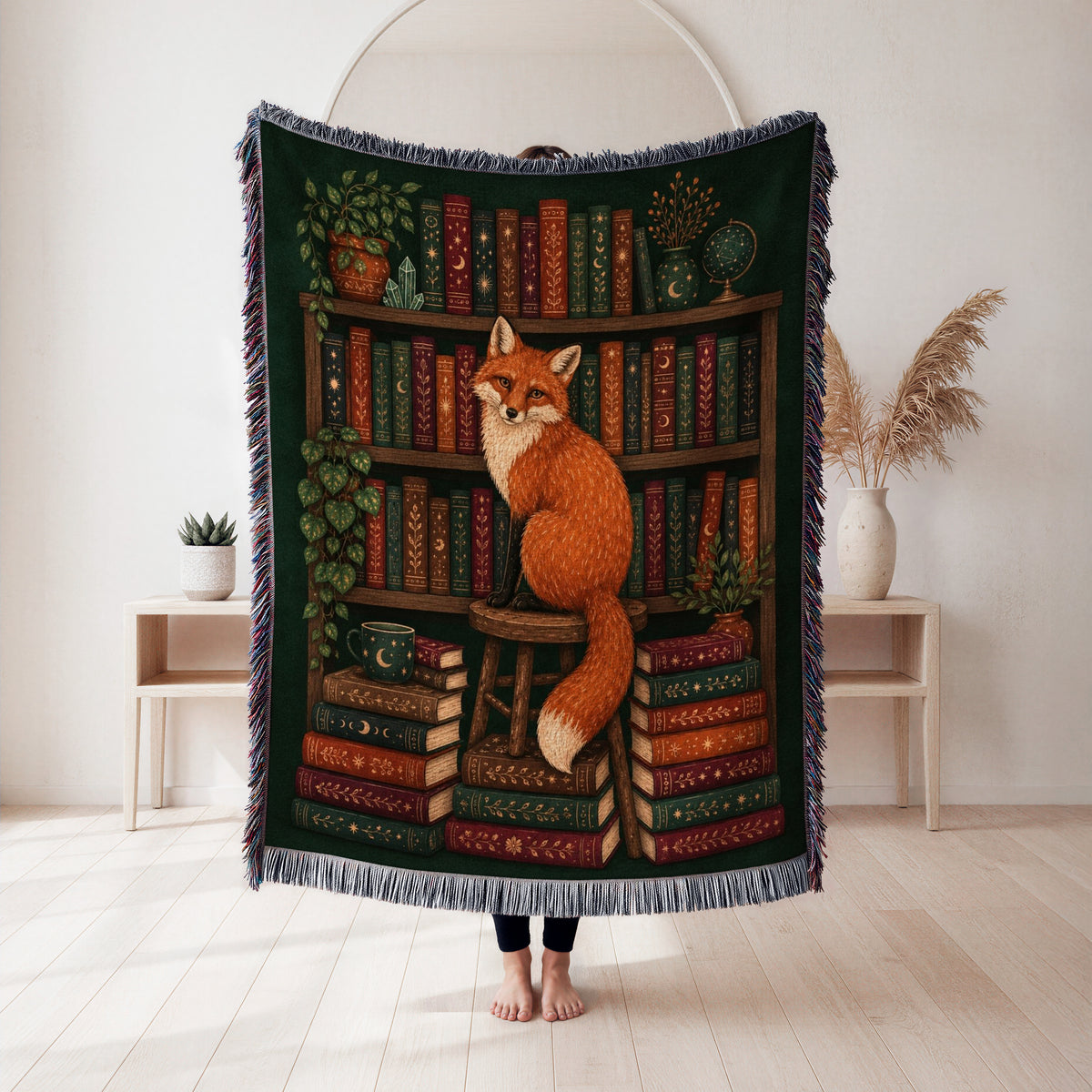 The Fox's Midnight Library Blanket