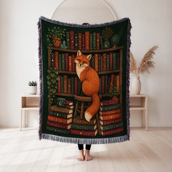 The Fox's Midnight Library Blanket