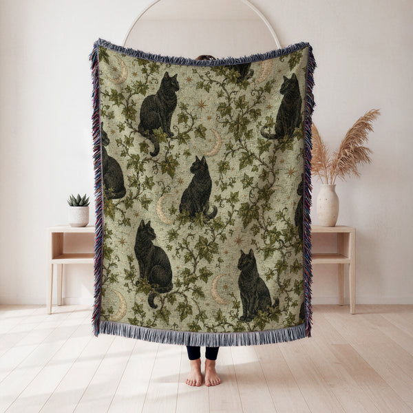 Black Cat & Moonvine Blanket