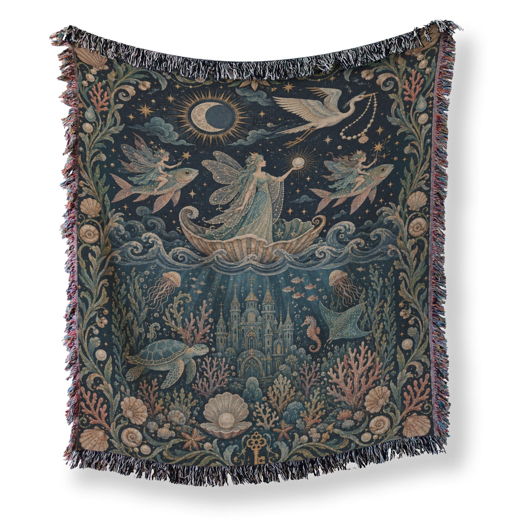 Moonlit Ocean Kingdom Fairy Blanket