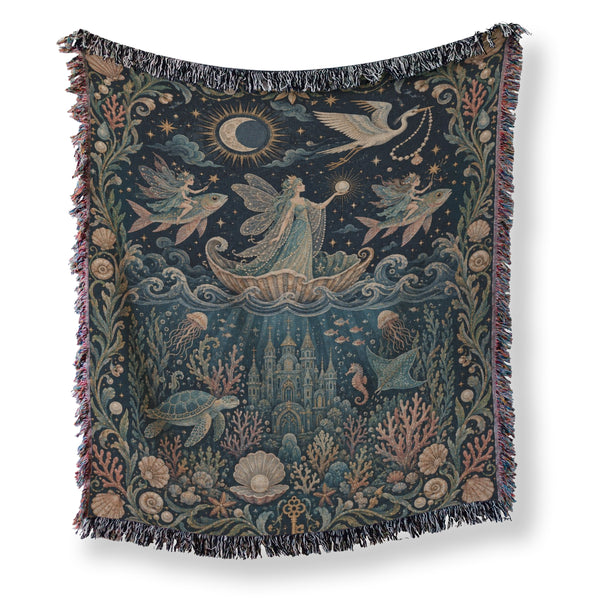 Moonlit Ocean Kingdom Fairy Blanket