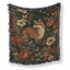Autumn Fox Floral Blanket