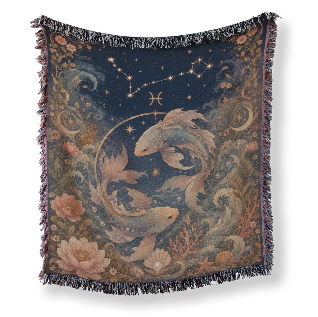 Pisces Moonlit Twin Fish Blanket