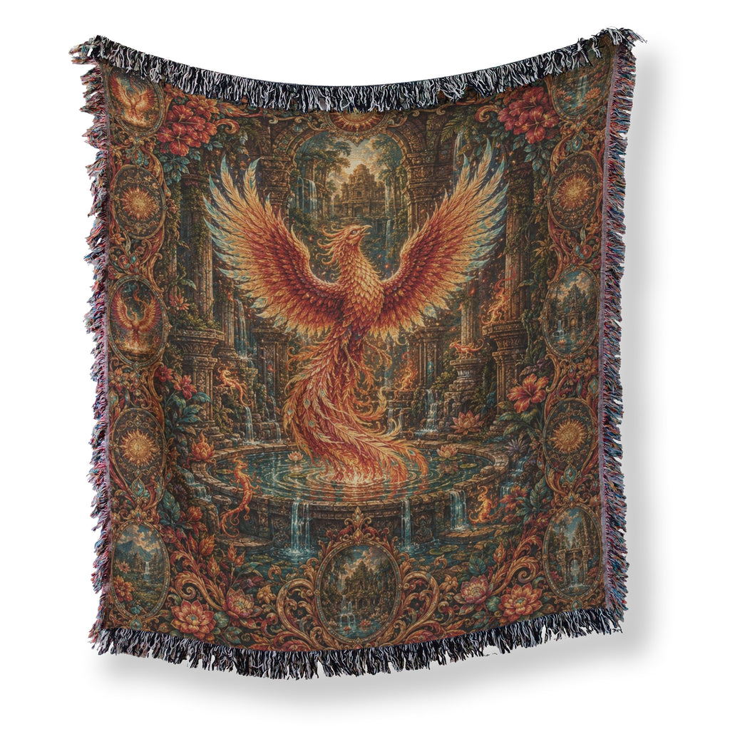 Phoenix of the Enchanted Ruins Blanket