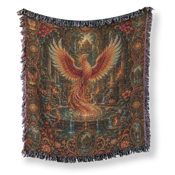 Phoenix of the Enchanted Ruins Blanket