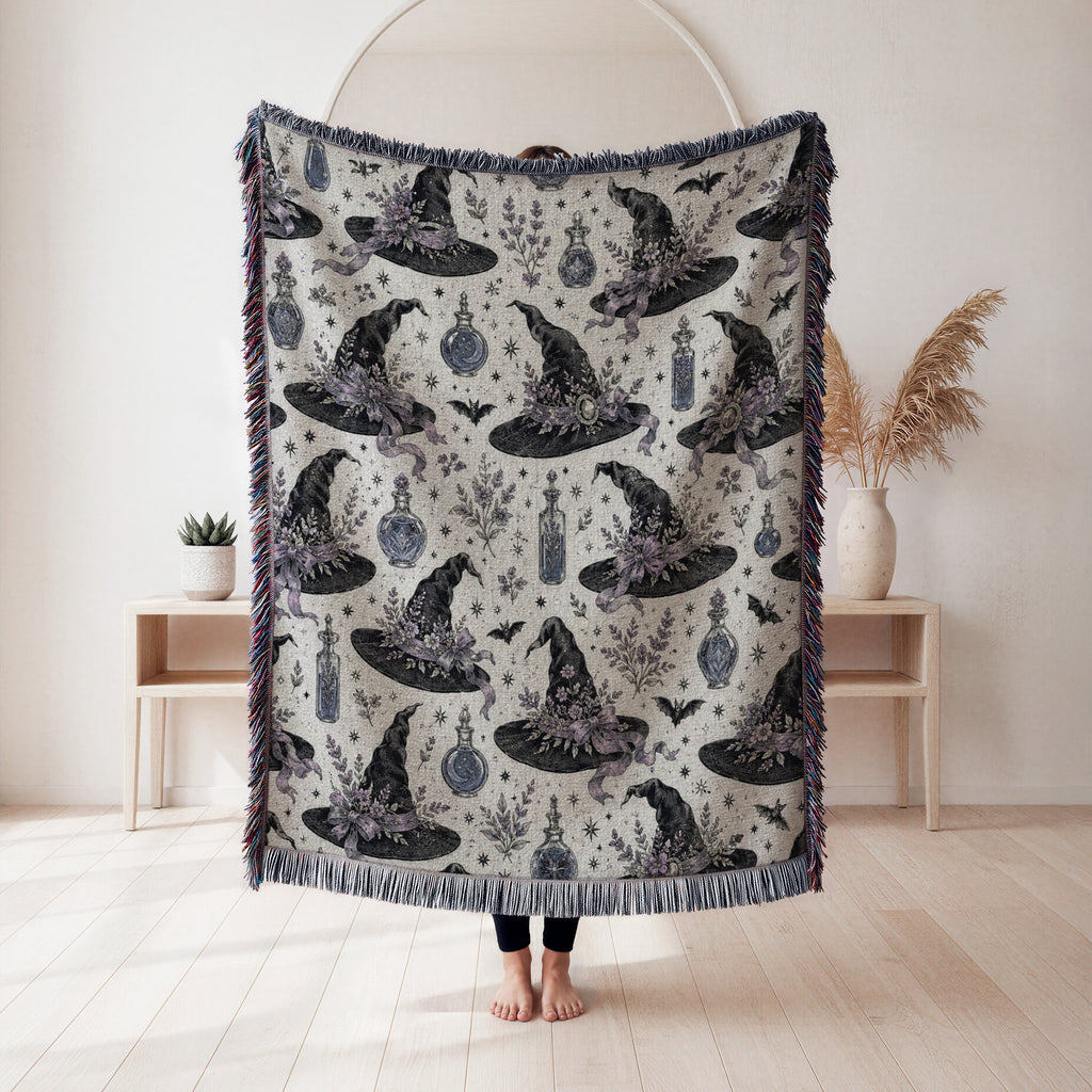 Witch's Hat & Potion Garden Blanket