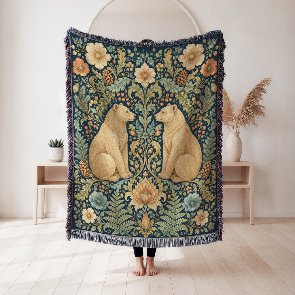 Ornate Bear Garden Blanket