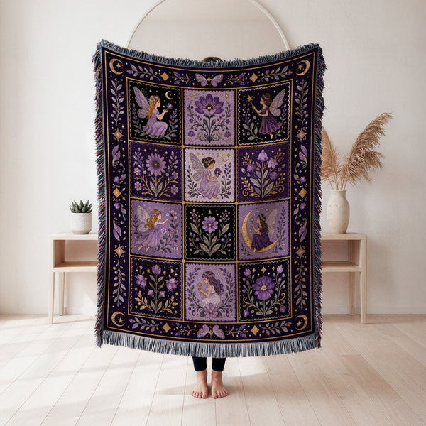Moonlit Fairy Patchwork Blanket