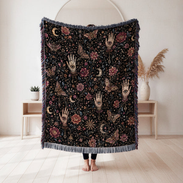 Palmistry Moon Garden Blanket