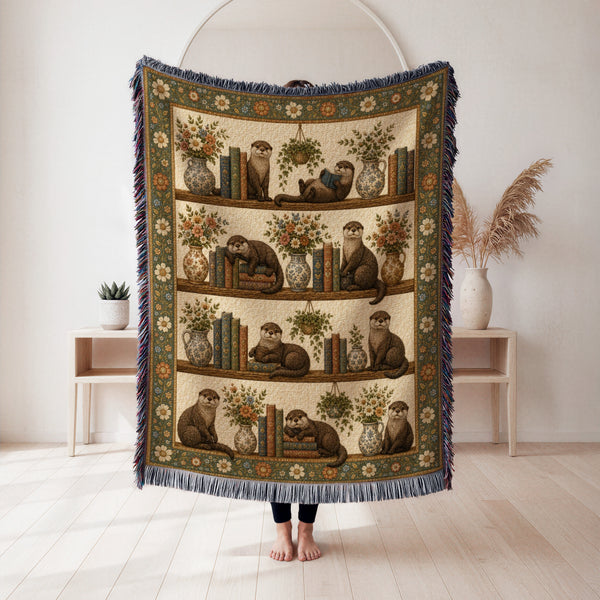 The Otter's Cozy Library Blanket